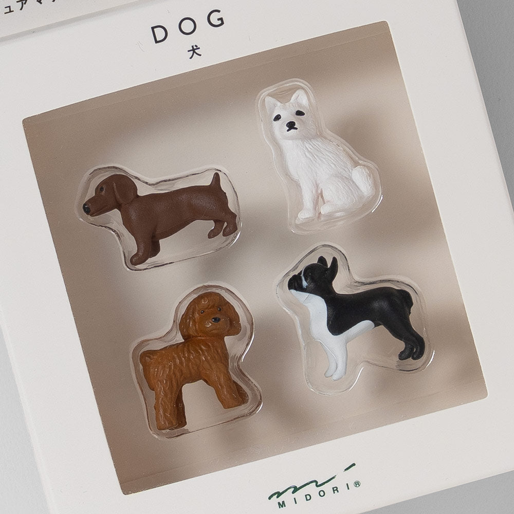 Midori Mini-Magnete Hunde 4er Set – Magnete