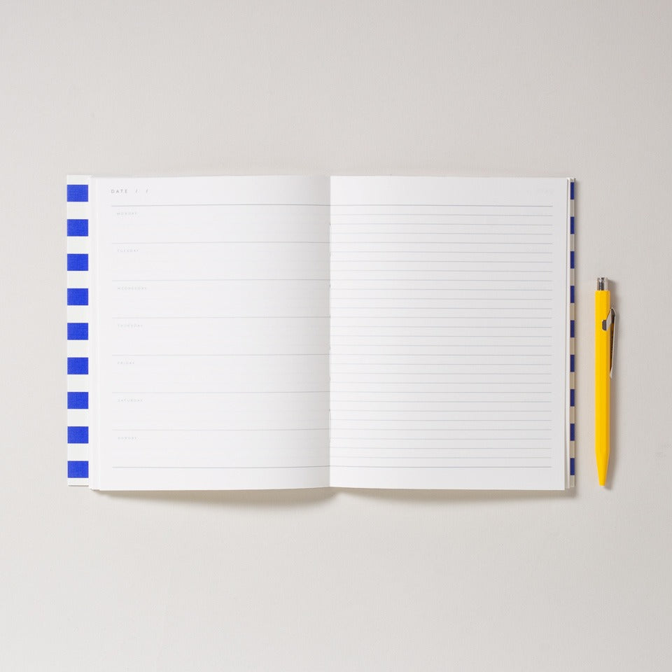 Notem Wochenplaner A5 gestreift undatiert – undatierter Kalender