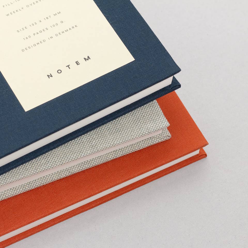 undatierter Kalender Notem rostrot / Even Weekly Journal