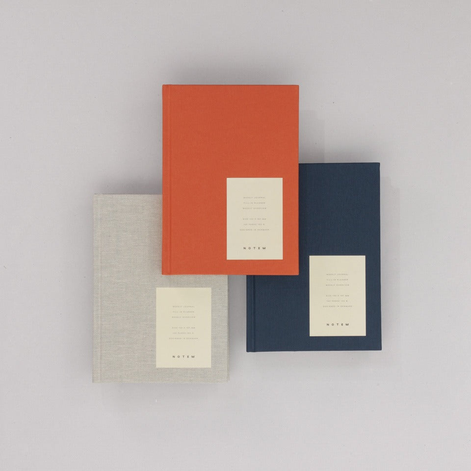 undatierter Kalender Notem rostrot / Even Weekly Journal