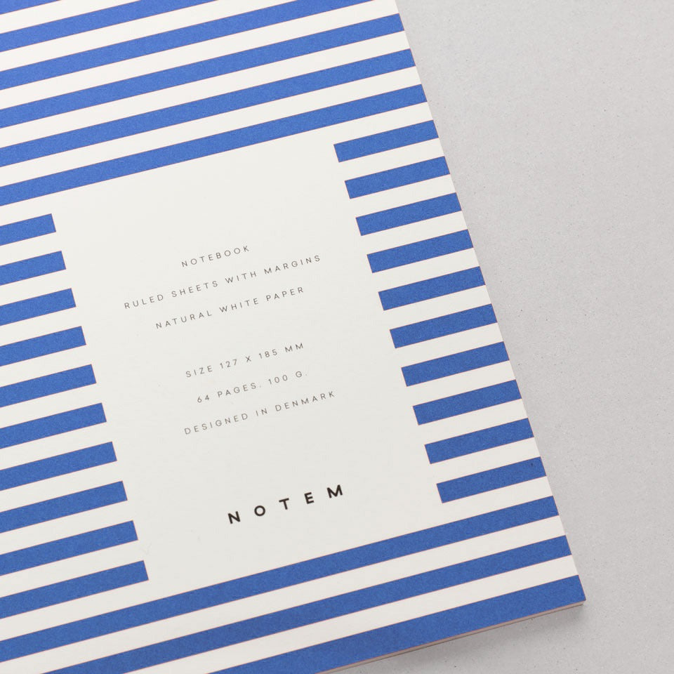 Notem Vita Notebook Notizheft blau gestreift – Notizbuch