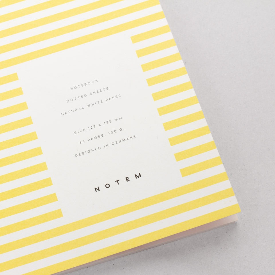 Notem Vita Notebook Notizheft gelb gestreift – Notizbuch