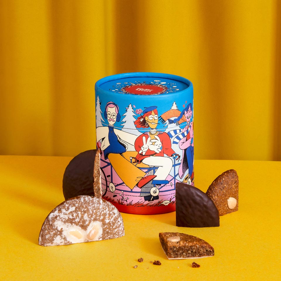 Pfeffer & Frost Lebkuchendose Ollie Silvester – Süsses
