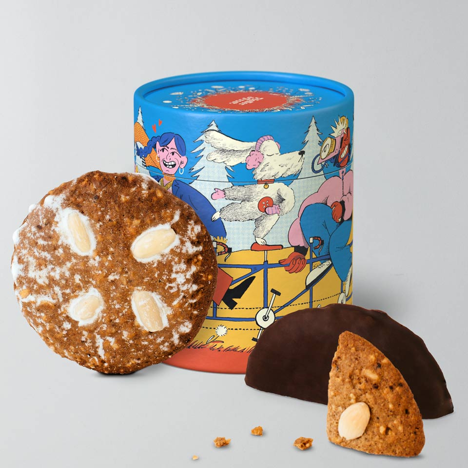Pfeffer & Frost Lebkuchendose Ollie Silvester – Süsses