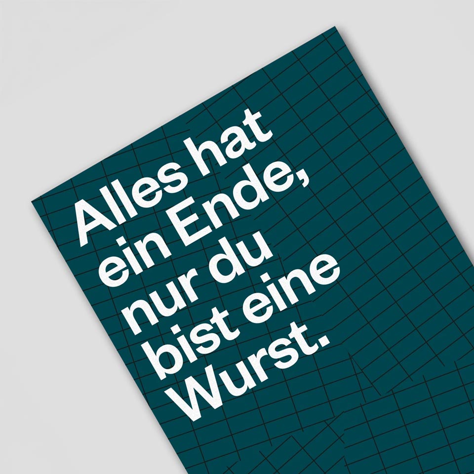 Schlechte Karten Postkarte Alles hat ein Ende – Postkarten