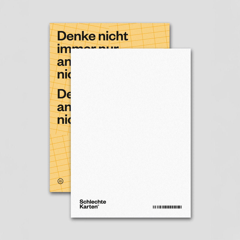 Schlechte Karten Postkarte Das, was du nicht hast – Postkarten