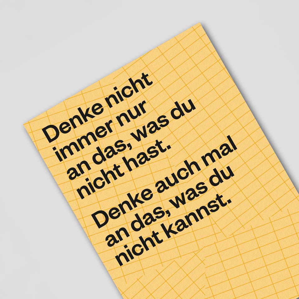 Schlechte Karten Postkarte Das, was du nicht hast – Postkarten