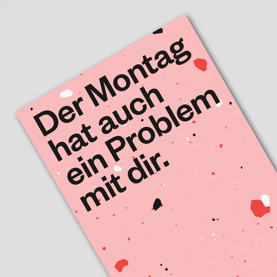 Schlechte Karten Postkarte Montag – Postkarten