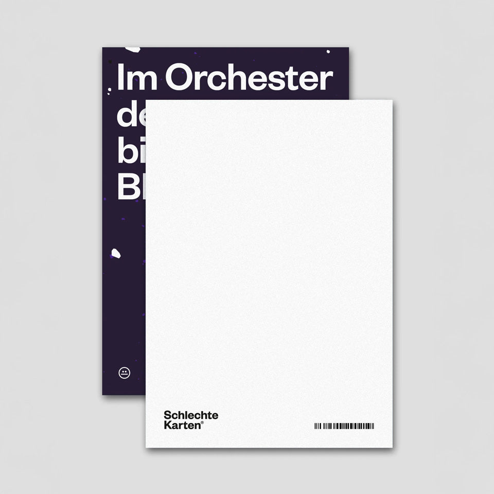 Schlechte Karten Postkarte Orchester – Postkarten