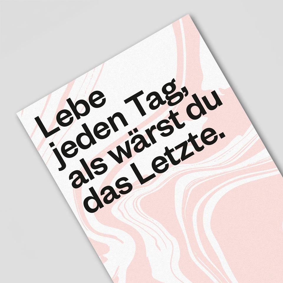 Schlechte Karten Postkarte Lebe jeden Tag – Postkarten