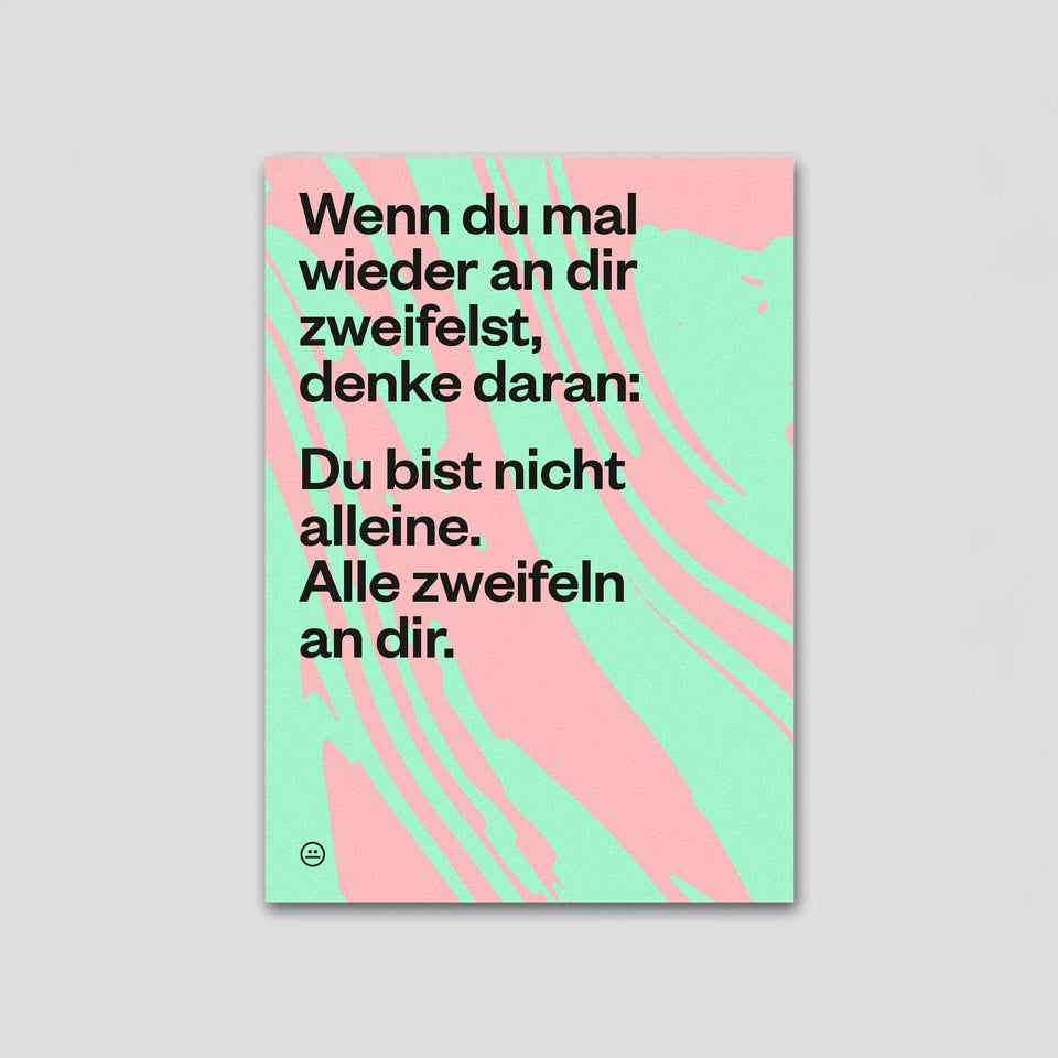 Schlechte Karten Postkarte Zweifel – Postkarten