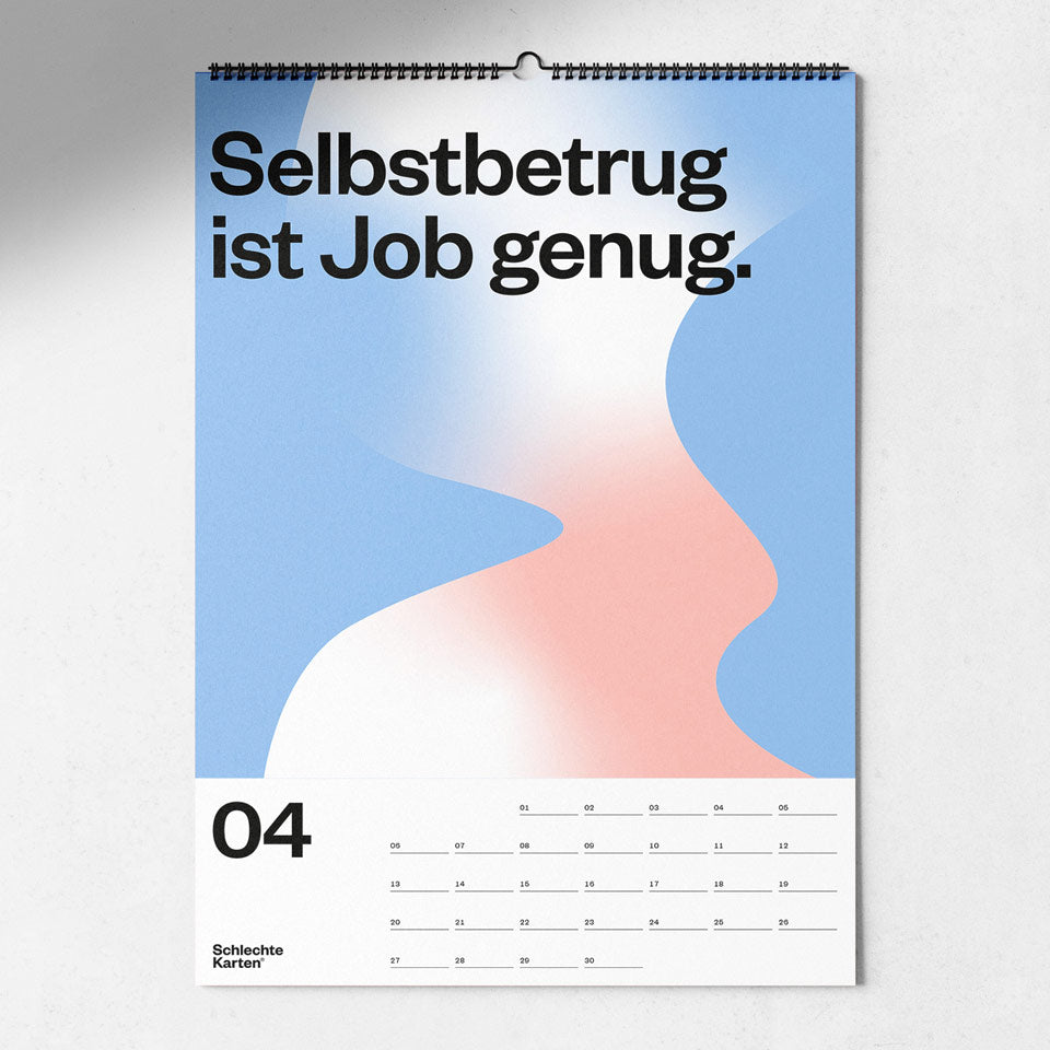 Schlechte Karten demotivierender Wandkalender 2026 – Lustige Kalender