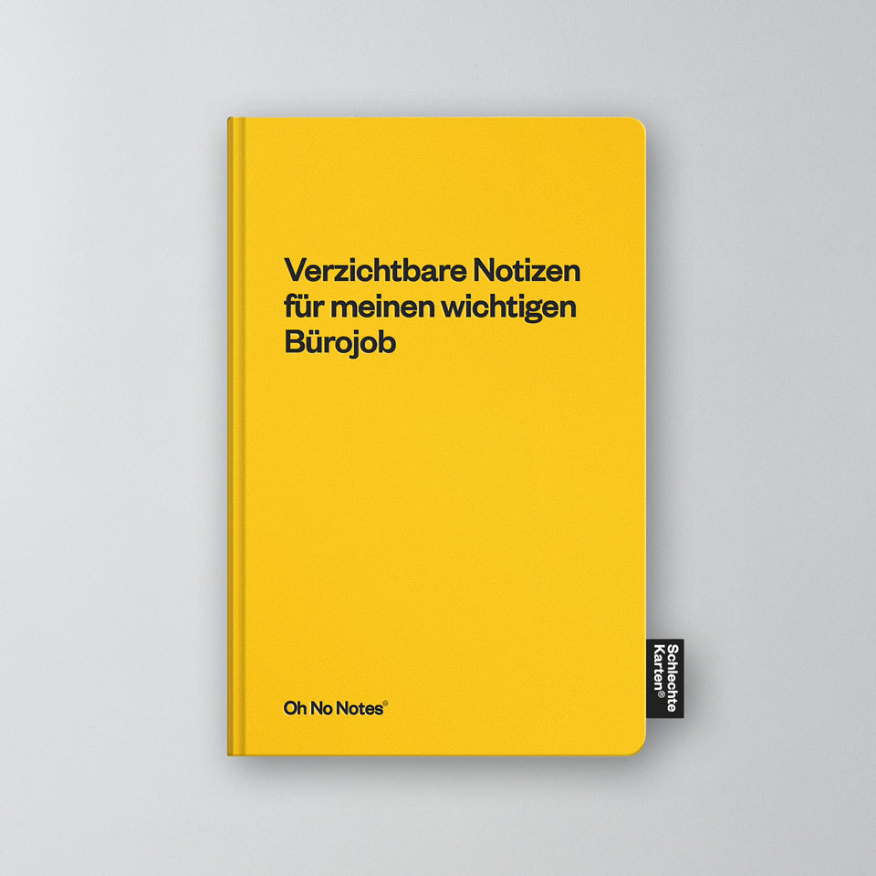 Schlechte Karten Oh No Notes Notizbuch gelb – Notizbücher & Hefte