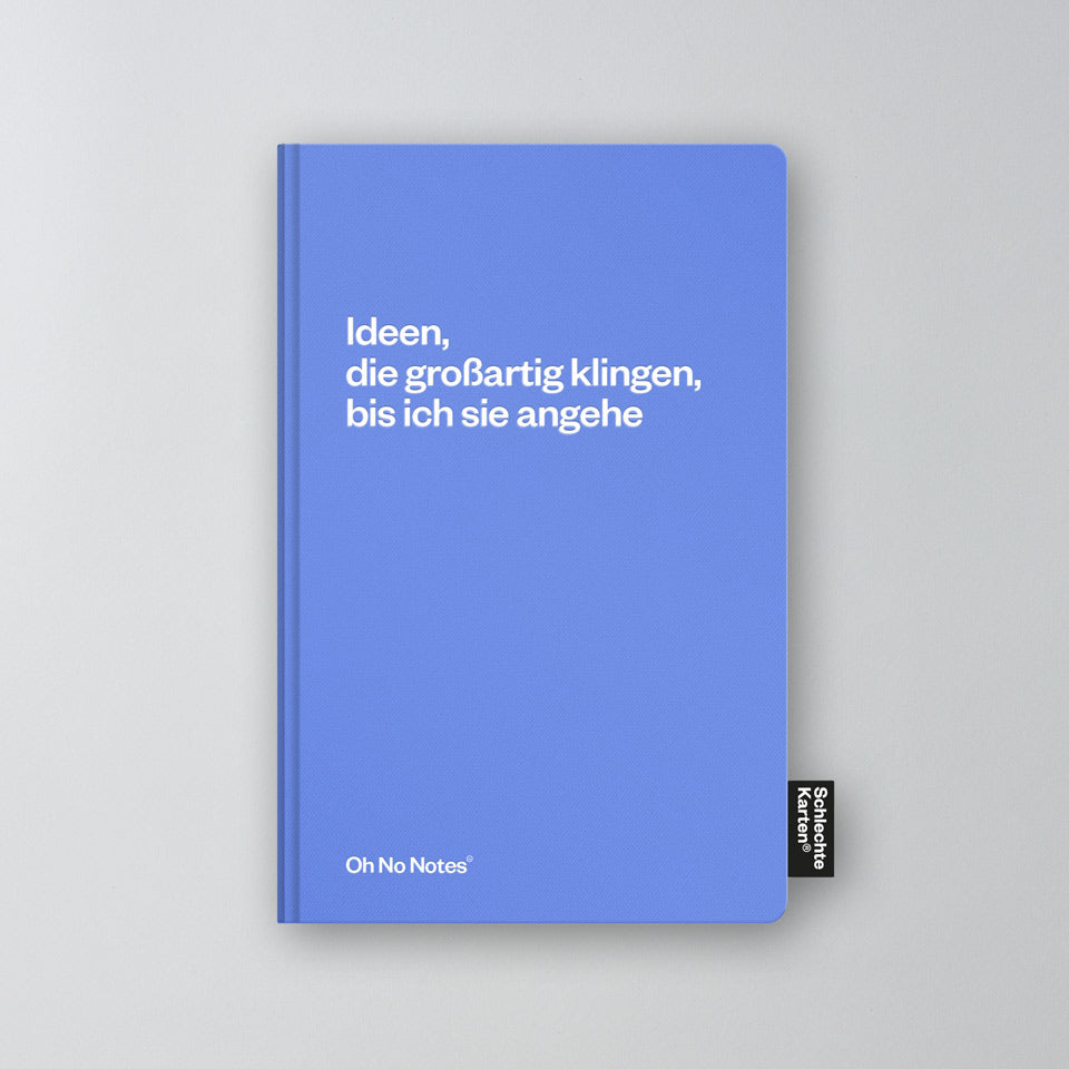 Schlechte Karten Oh No Notes Notizbuch hellblau – Notizbücher & Hefte
