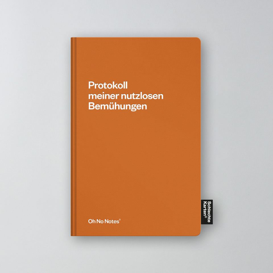 Schlechte Karten Oh No Notes Notizbuch orange – Notizbücher & Hefte