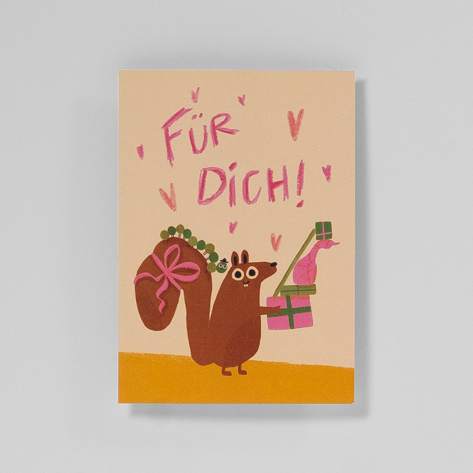 Slinga Postkarte Eichhörnchen Für Dich – Postkarten
