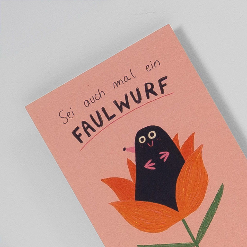 Slinga Postkarte Faulwurf – Postkarten