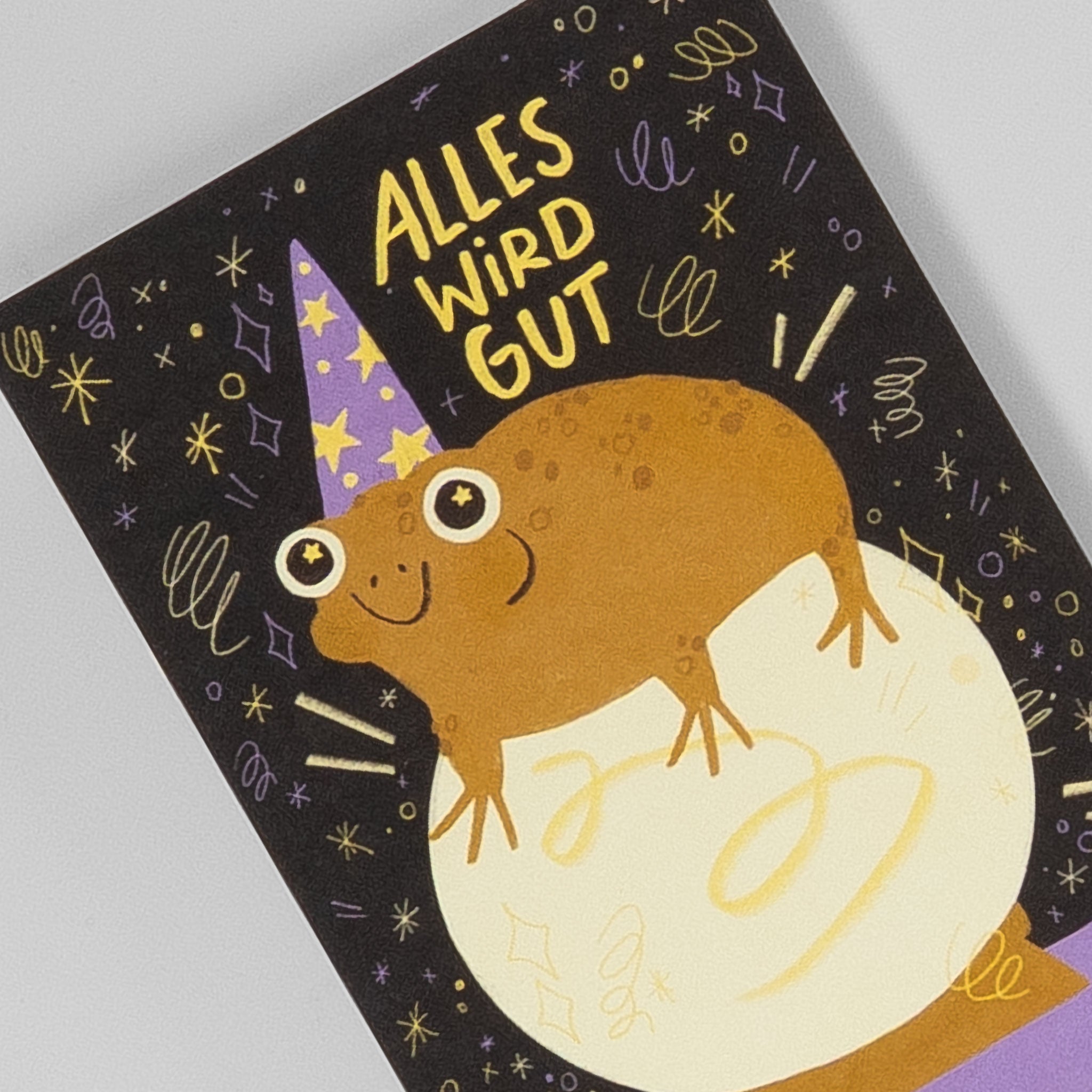 Detailansicht der Slinga Postkarte „Alles wird gut“