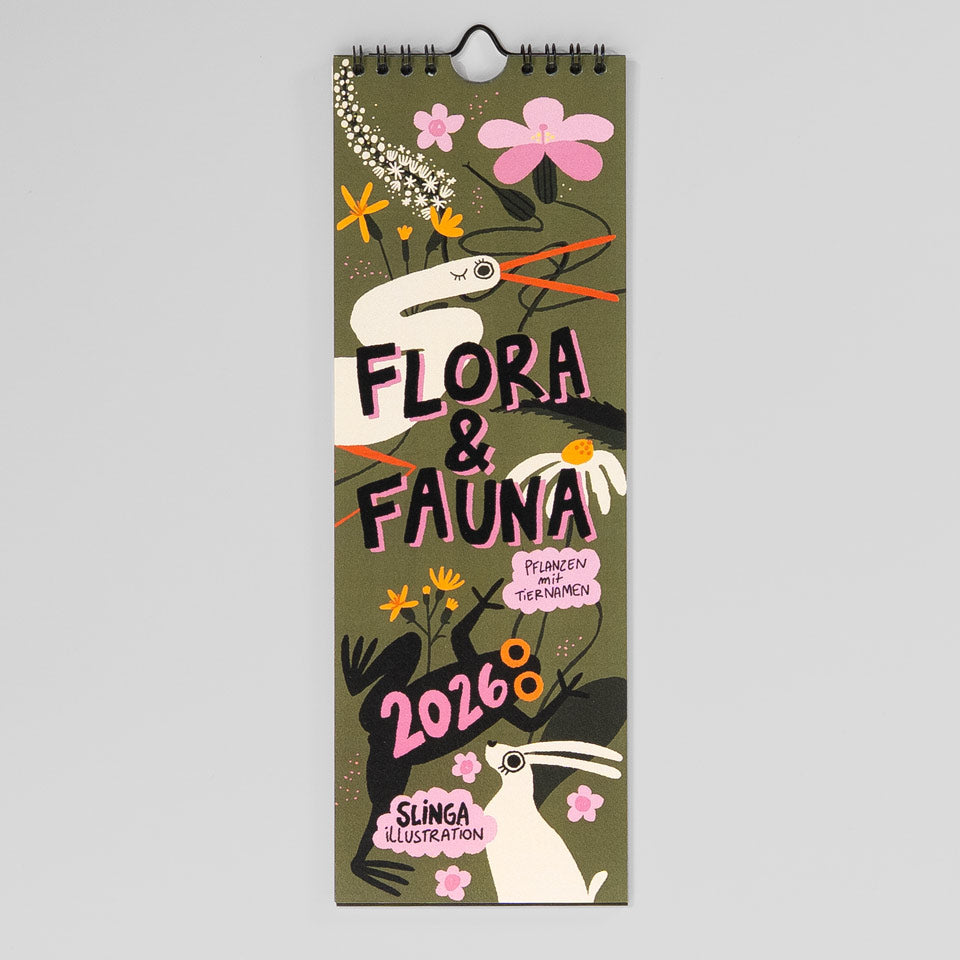 Slinga Flora & Fauna Wandkalender 2026 – Lustige Kalender
