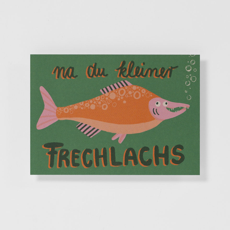 Slinga Postkarte Frechlachs – Postkarten