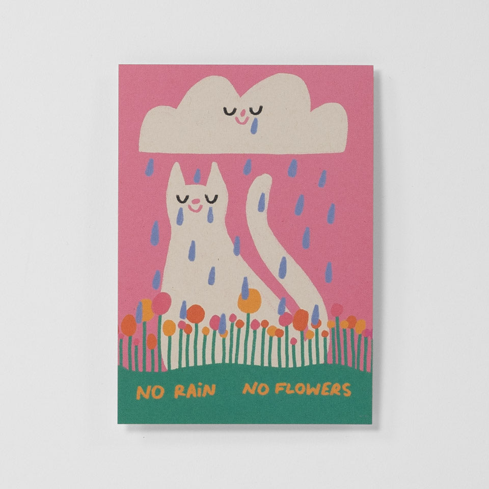 Slinga Postkarte No Rain No Flowers – Postkarten