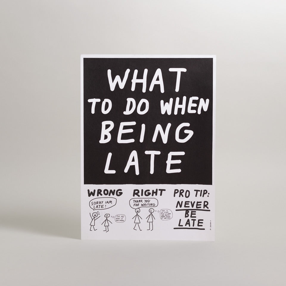 Squizzy P Poster being late – Drucke / Plakate
