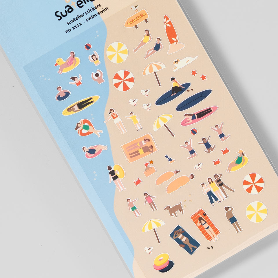 Suatelier Miniaufkleber 1111 Swim Swim – Sticky Notes & Sticker