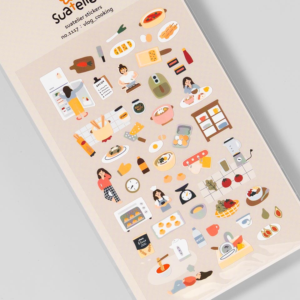 Suatelier Miniaufkleber 1117 Vlog Cooking – Sticky Notes & Sticker