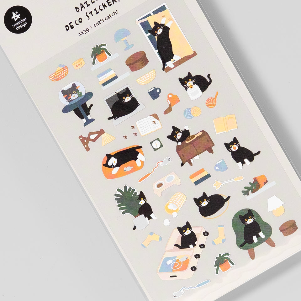 Suatelier Miniaufkleber 1139 Cat’s Catch! – Sticky Notes & Sticker
