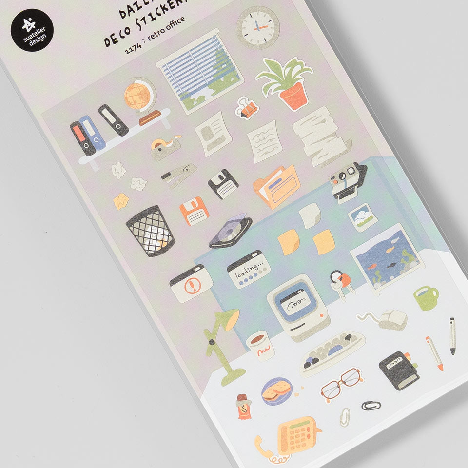 Suatelier Miniaufkleber 1174 Retro Office – Sticky Notes & Sticker