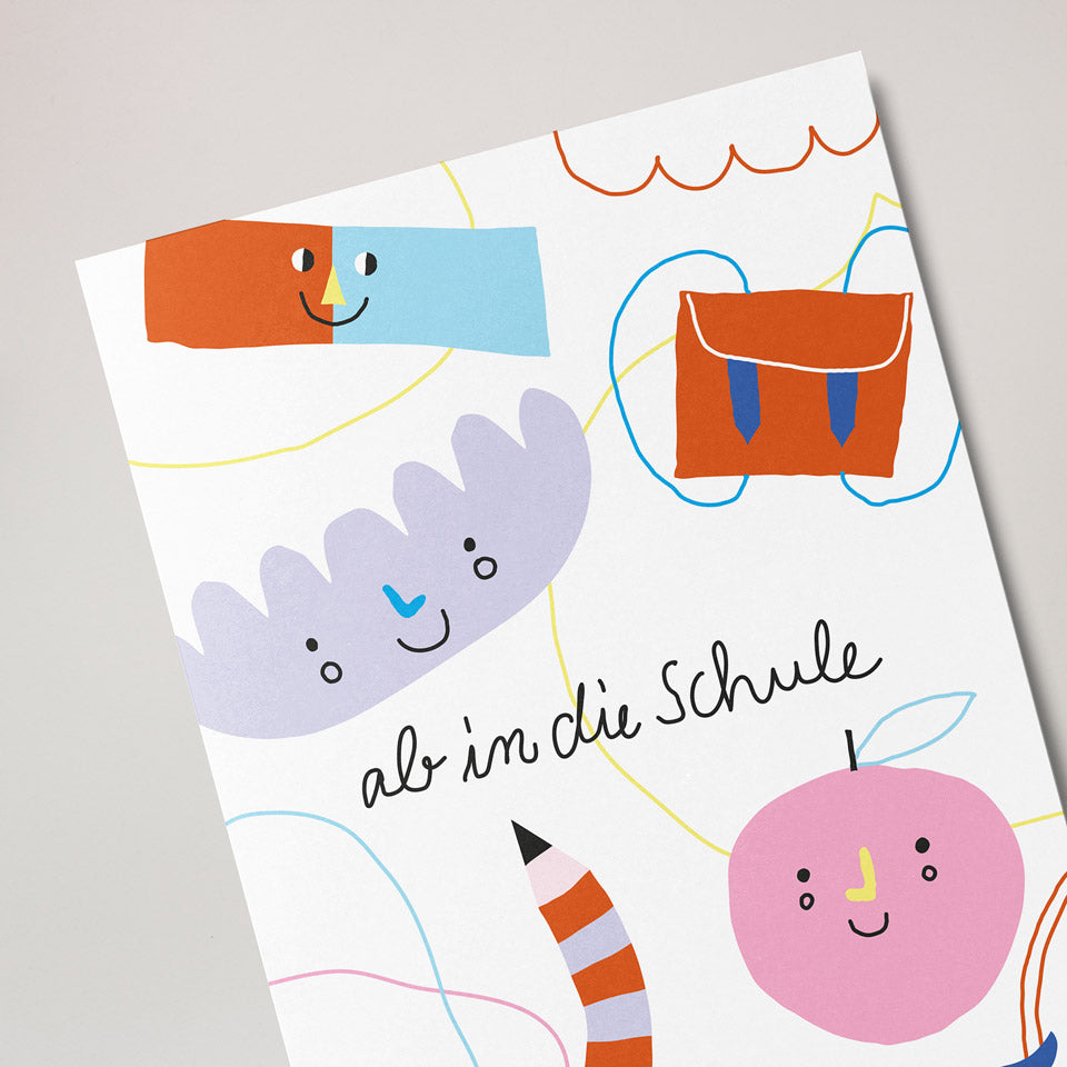 Unter Pinien Postkarte ab in die Schule – Postkarten