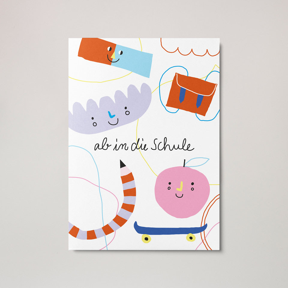 Unter Pinien Postkarte ab in die Schule – Postkarten