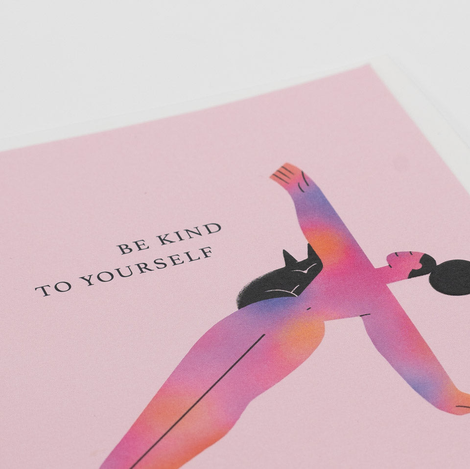 Grußkarte Be Kind to Yourself Yoga