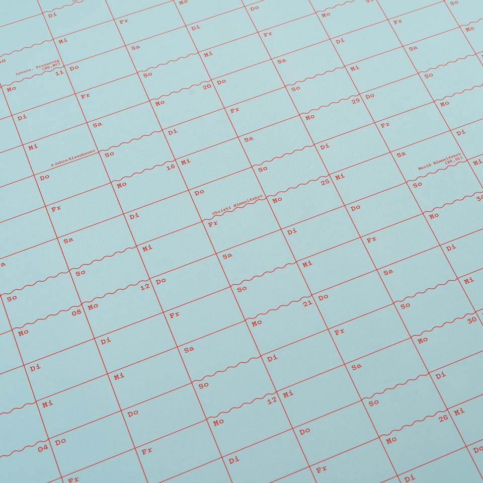 Eisenhauer Wandkalender 2026 Doppelseitig hellblau – Wandkalender