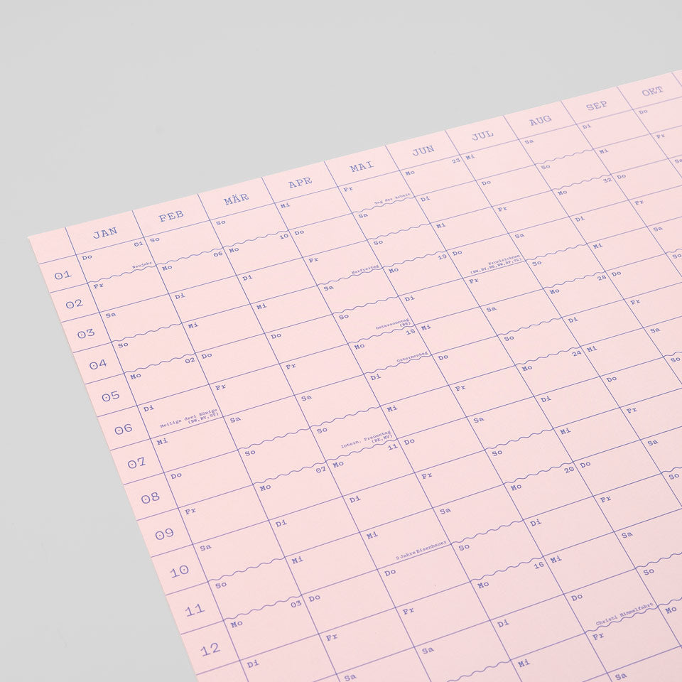 Eisenhauer Wandkalender 2026 Doppelseitig rosa – Wandkalender
