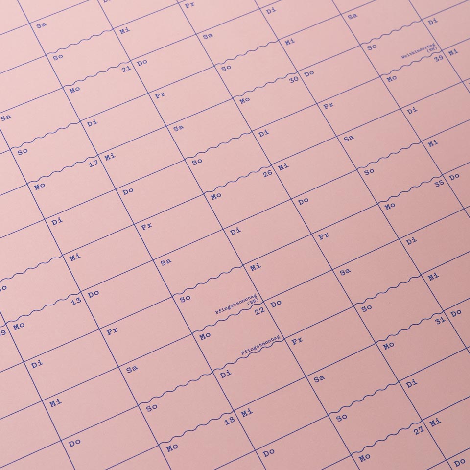 Eisenhauer Wandkalender 2026 Doppelseitig rosa – Wandkalender