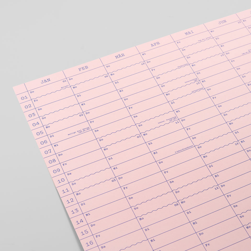 Eisenhauer Wandkalender 2026 Doppelseitig rosa – Wandkalender