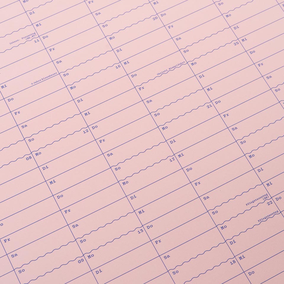 Eisenhauer Wandkalender 2026 Doppelseitig rosa – Wandkalender