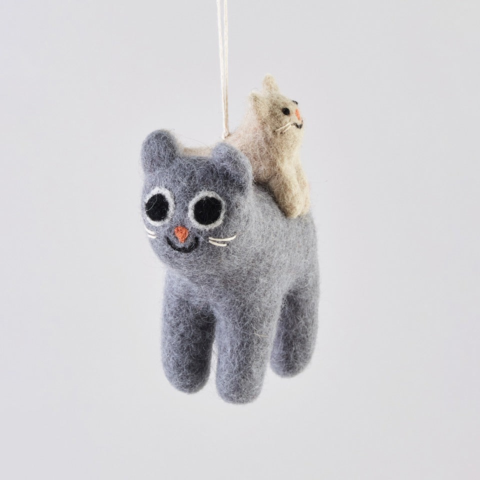Wrap Filzanhänger Katze Pabs – Dekoration