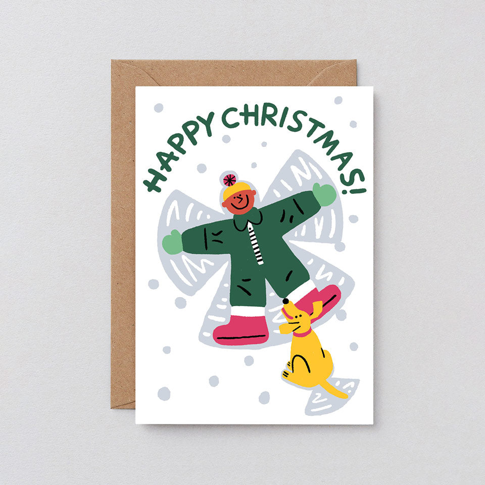 Wrap Weihnachtskarte Schneeengel – Grußkarten