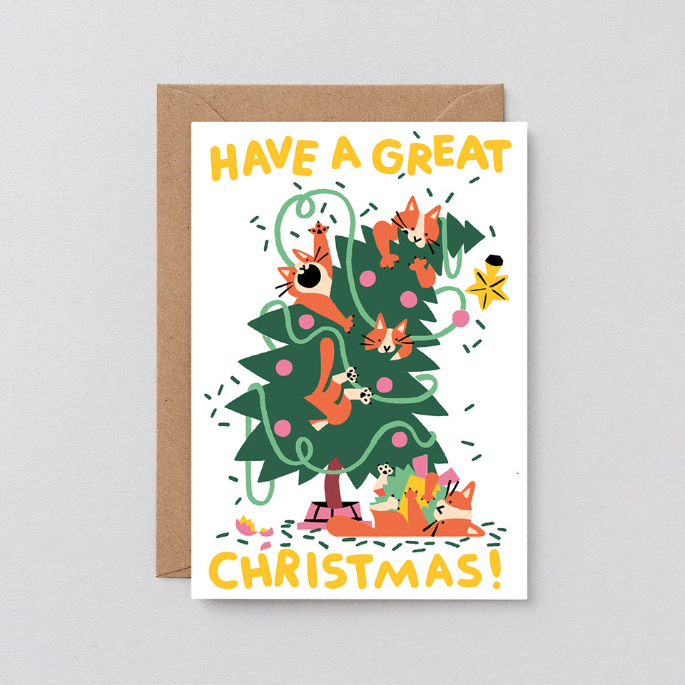 Wrap Grußkarte Great Christmas Cats – Grußkarten