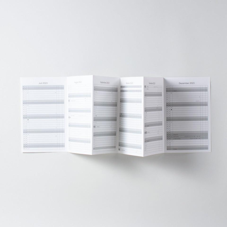 X17 Kalendereinlagen 2027 in A5 – X17 Notizbuchsystem
