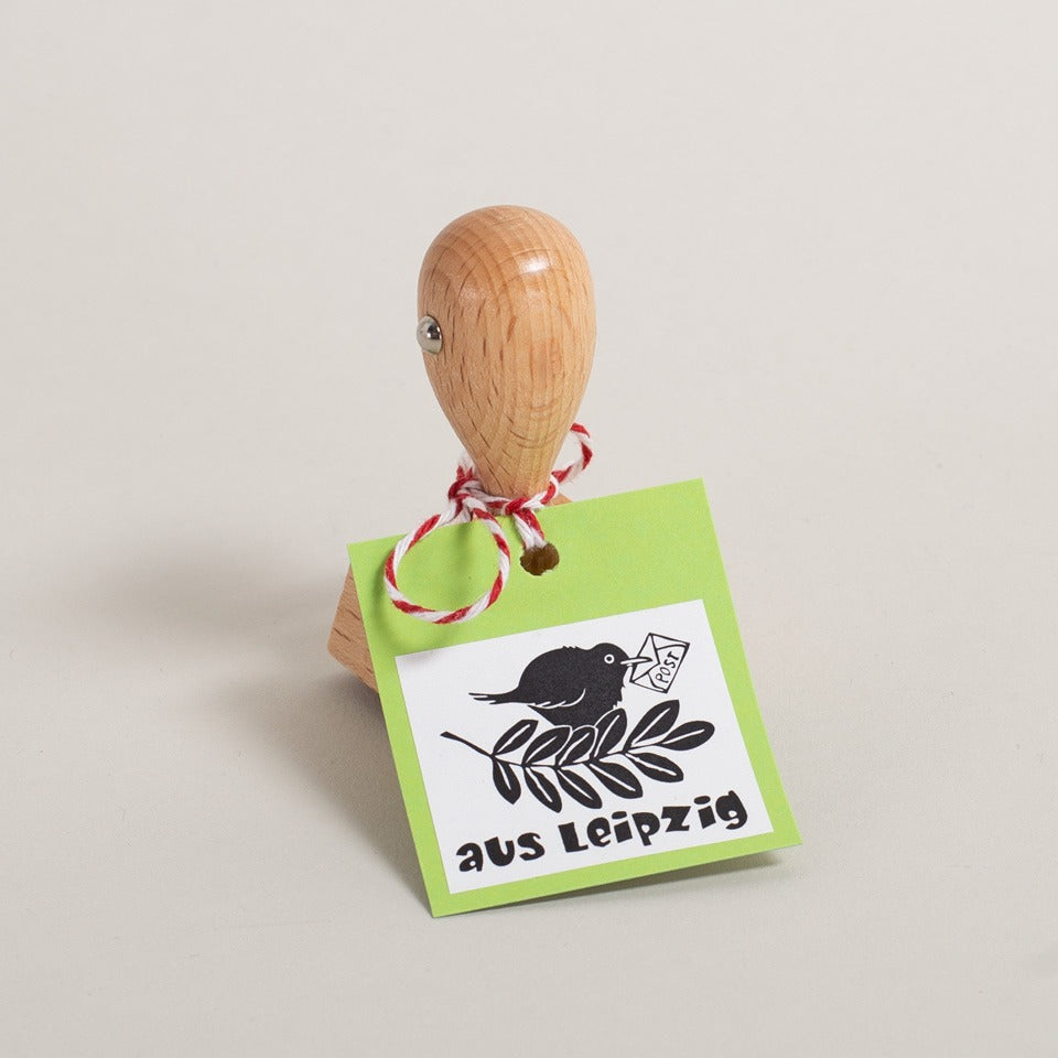 Alinea Stempel Amsel auf Zweig Post aus Leipzig – Stempel