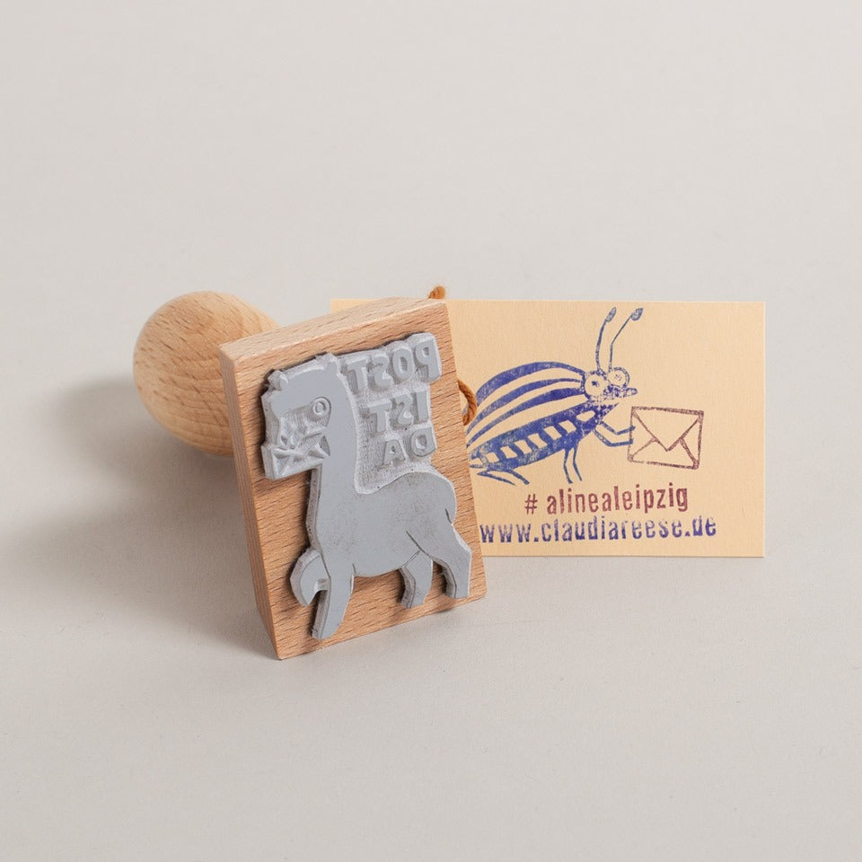 Alinea Stempel winkendes Kuvert Post aus Leipzig – Stempel
