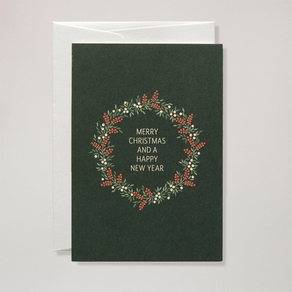 Haferkorn & Sauerbrey Weihnachtsgrußkarte Christmas Wreath – Grußkarten