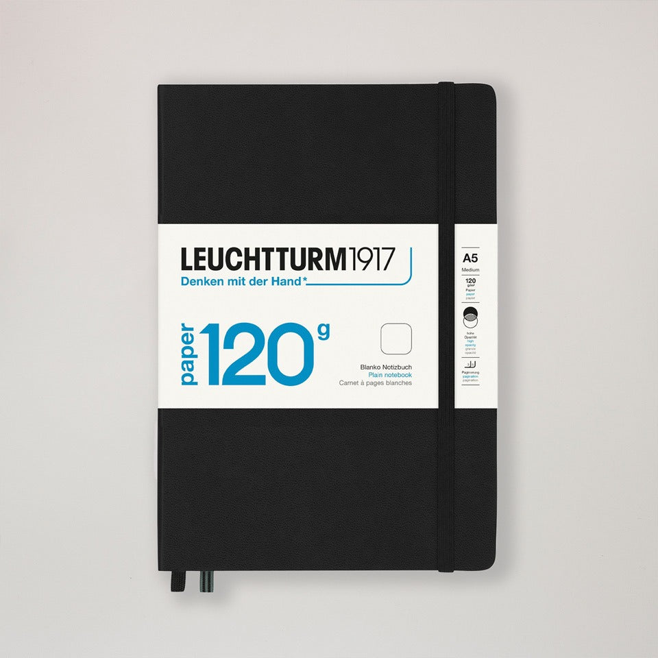 Leuchtturm A5 Notizbuch 120g schwarz – Notizbuch