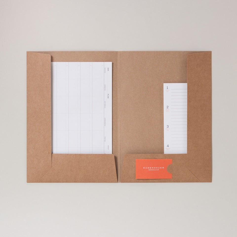 Schwartz Dokumentenmappe mit zwei Klappen – Mappen & Ordner