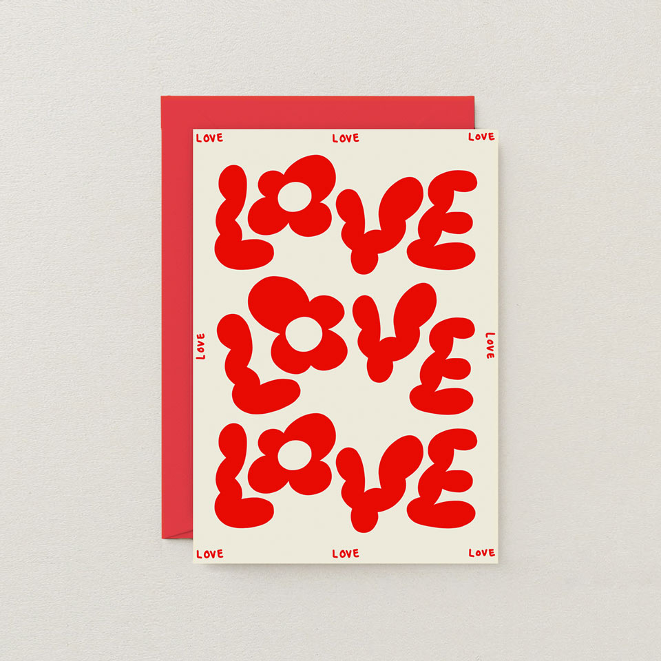 Wrap Grußkarte Love Love Love – Grußkarten