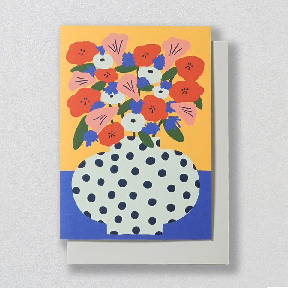 Wrap Grußkarte gepunktete Vase – Grußkarten
