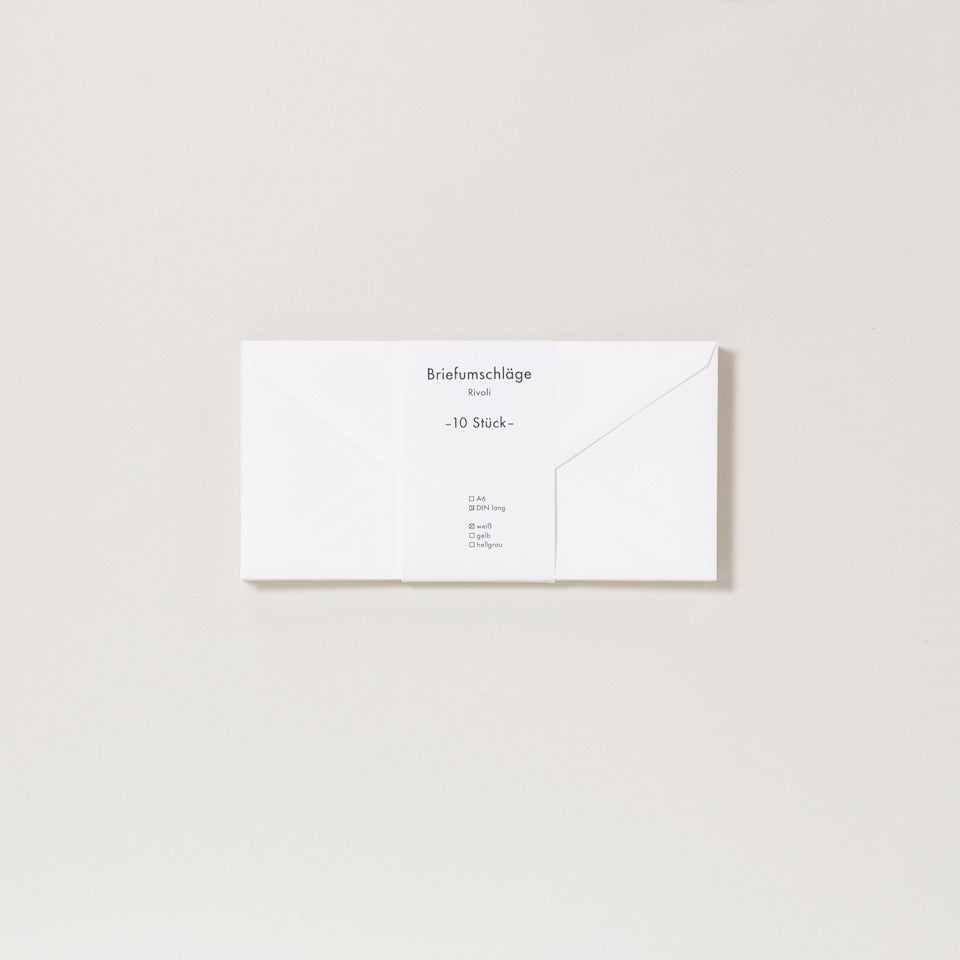 Carta Pura DIN lang Umschläge 10er Set Rivoli – Briefpapier & Umschläge